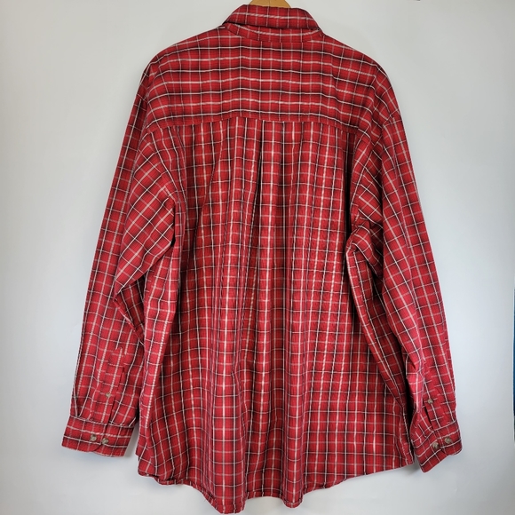 Wrangler Mens XXL Rugged Wear  Plaid Long Sleeve Front Pockets Button Down Shirt - Picture 3 of 9